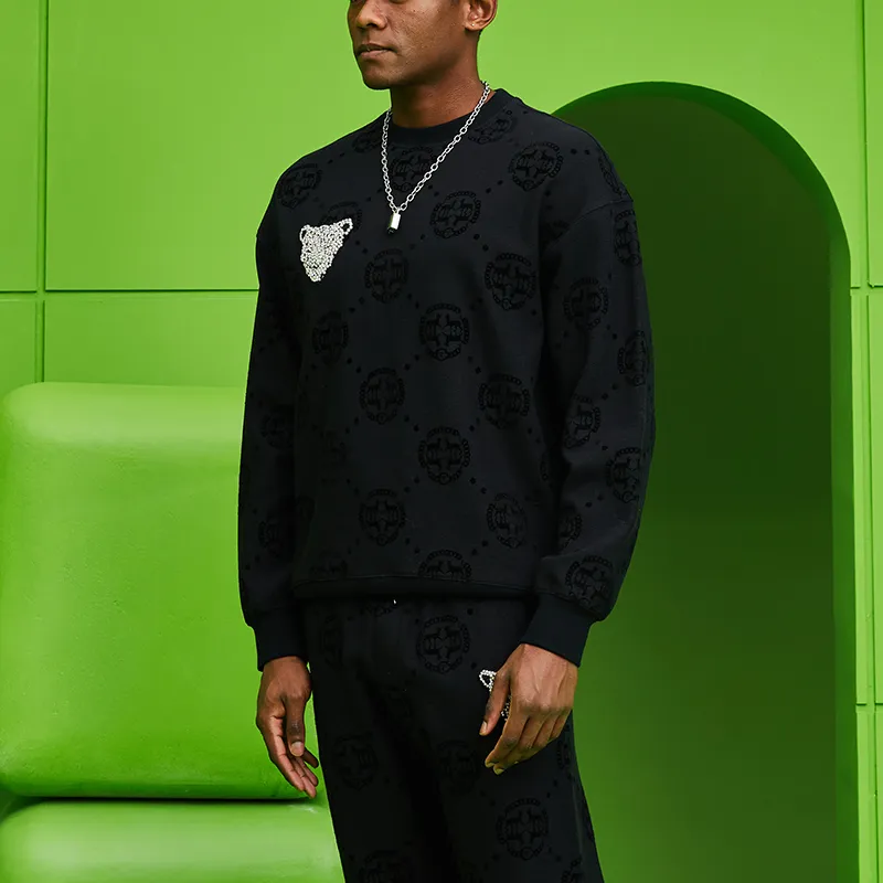 TCH Sweatshirts Unisex Black With Silver Logo-3