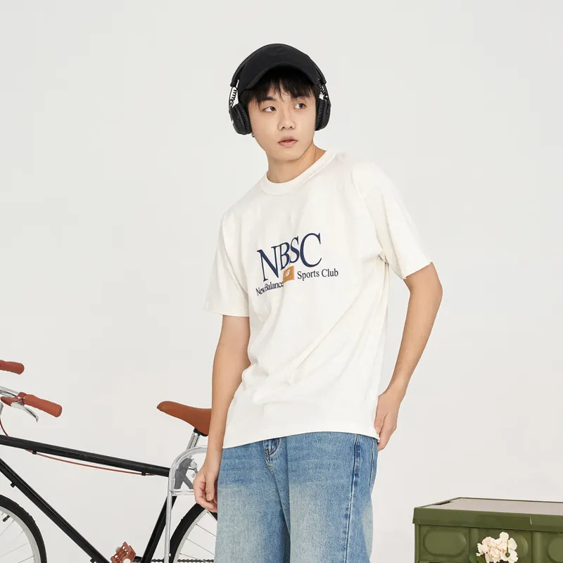 New Balance Drop Shoulder Sleeve T Shirt Men's White-2