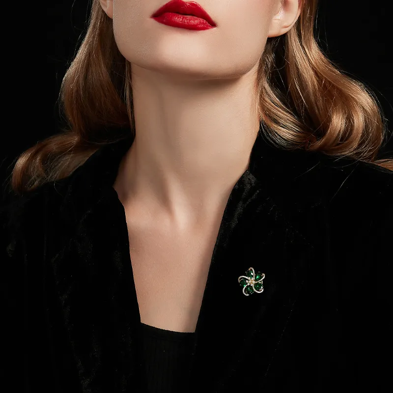 HMZ Brooches Women's Green-1