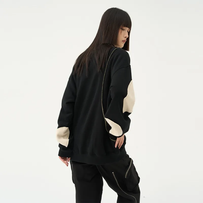 RUNNINWHEEL Stand Collar Loose Fit Regular Sweatshirt Unisex-5