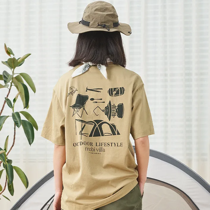 MOBI GARDEN Short Sleeved Crew Neck Unisex-3