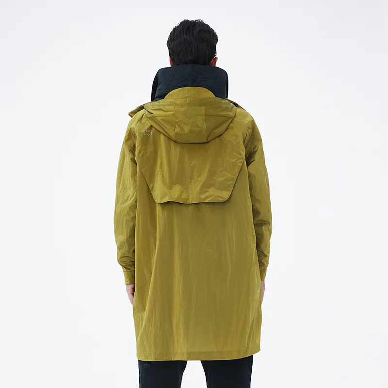 LNG Urban Function Series Trench Coats Unisex Mustard Green-4