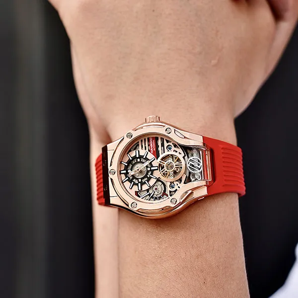 HANBORO Monster Series Automatic Mechanical Movement Watch Men's Watches Cut-Out Dial HBR995-MR-2