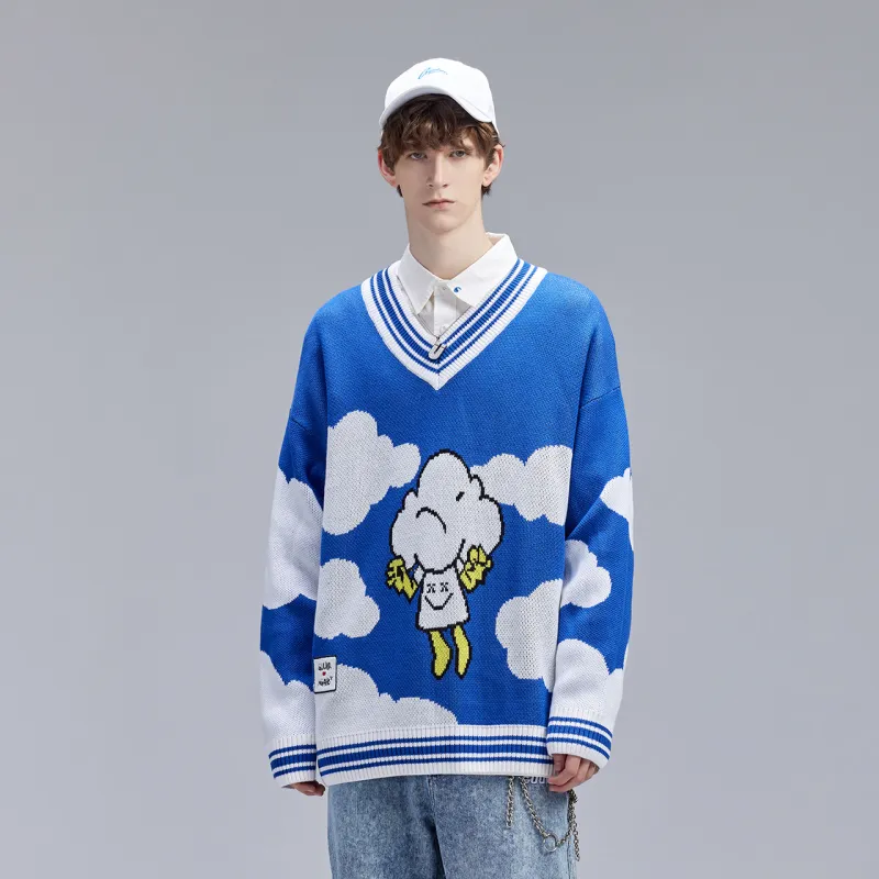 Guuka Sweaters Men Blue-4