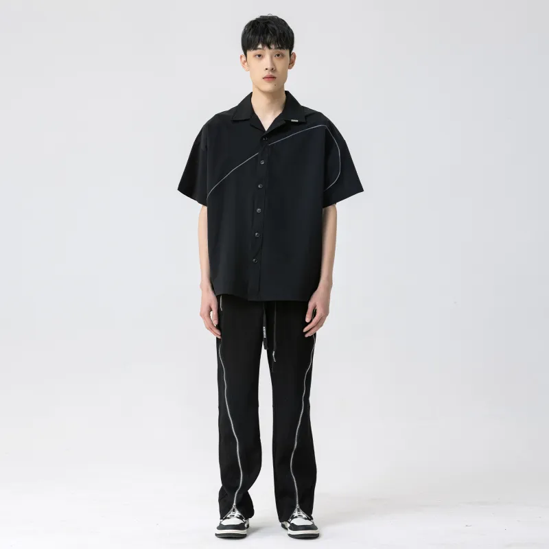 XINYINSU Casual Pants Unisex Black-6