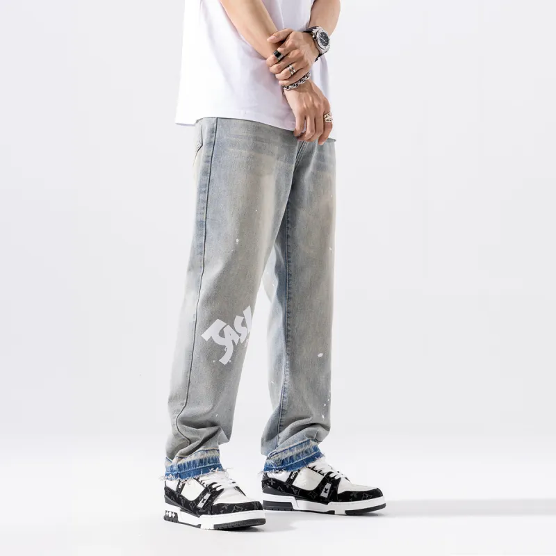 Jaslcs Jeans Men Vintage Blue-3