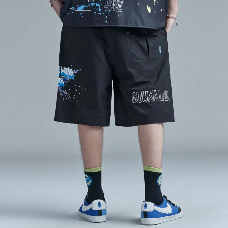 Guuka Casual Shorts Men Black-4