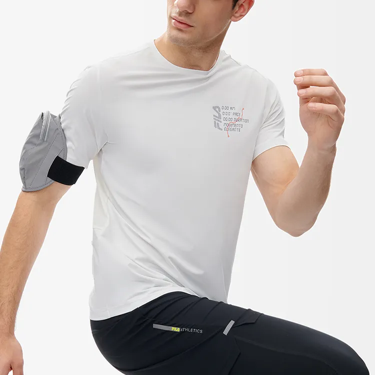 FILA Athletics T Shirts Men Zinc Barium White-6