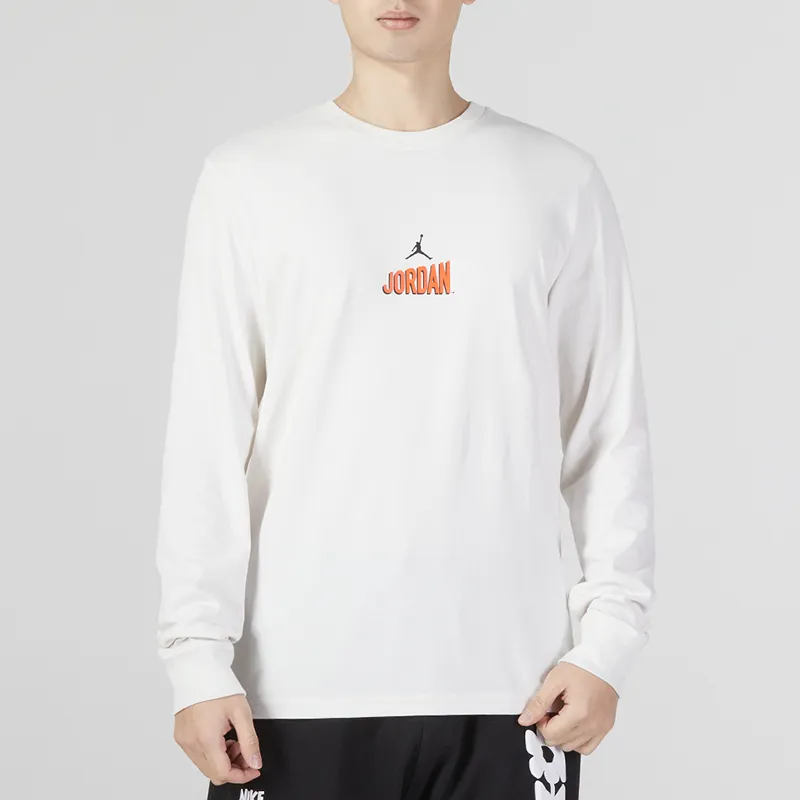 Jordan As M J Flt Mvp Ls Crew T Shirts Men White-2