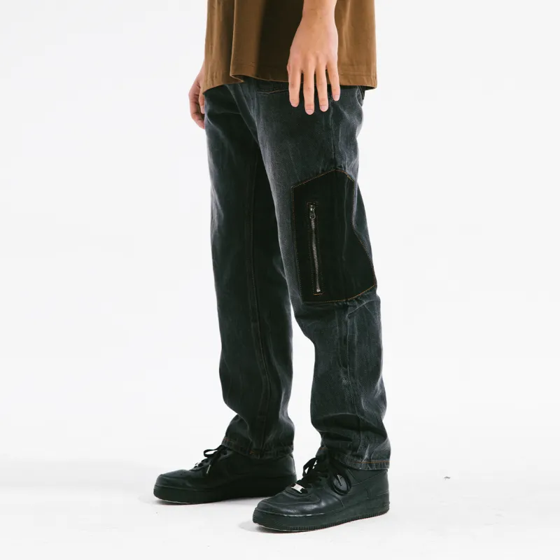 BURNIN Jeans Unisex Black Gray-3