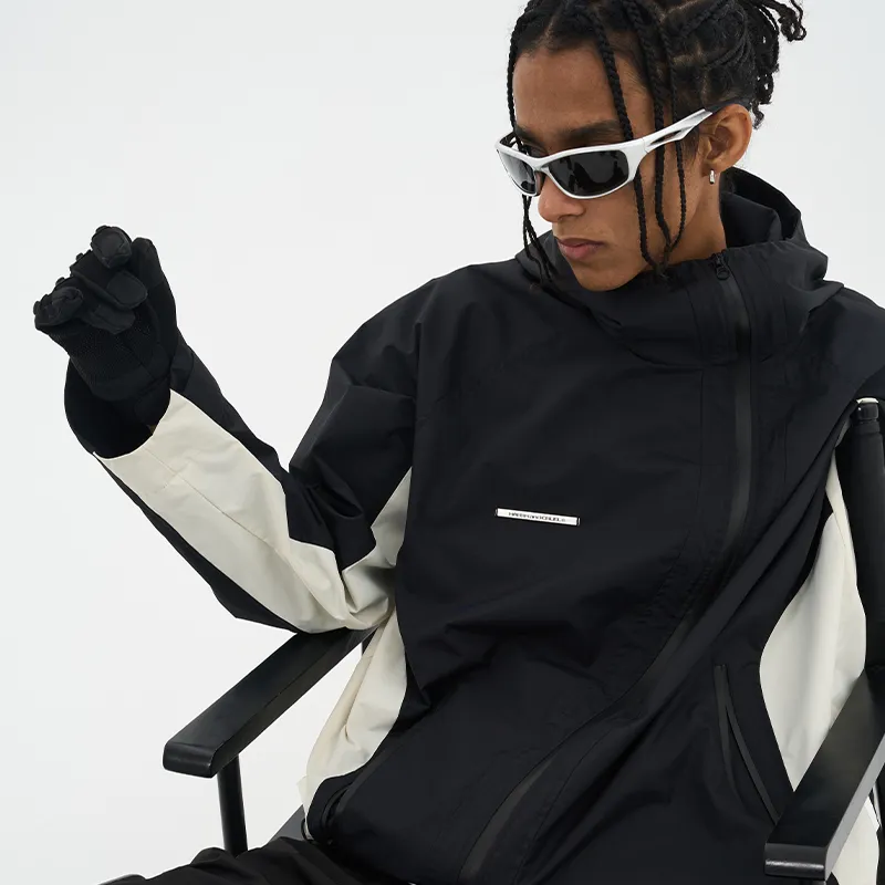 HARSH AND CRUEL FW22 Windbreaker Jacket Unisex Black-3