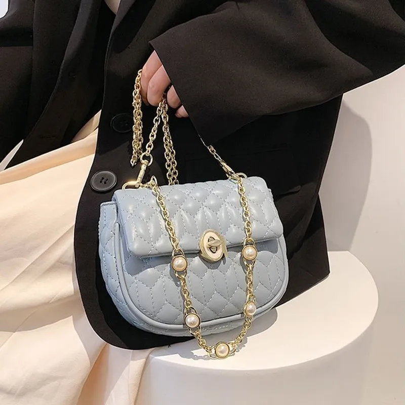 MARKANGARO PU Shoulder Bag, Crossbody Bag, Small Square Bag Regular Women's Haze Blue \ Mint Green-2