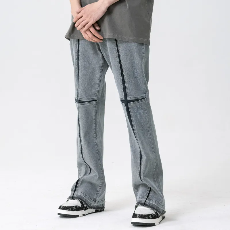 XINYINSU Jeans Unisex Gray-2