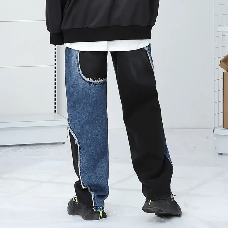 GENANX Jeans Unisex Black Blue-3