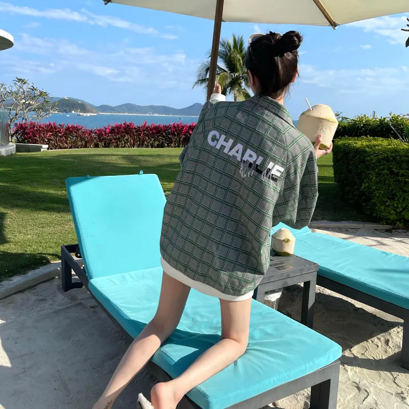 Charlie Luciano Jacket Unisex Green White-2