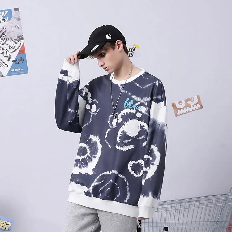 Bt Crew Neck Loose Fit Cardigan Sweatshirt Spring Fall Unisex-4