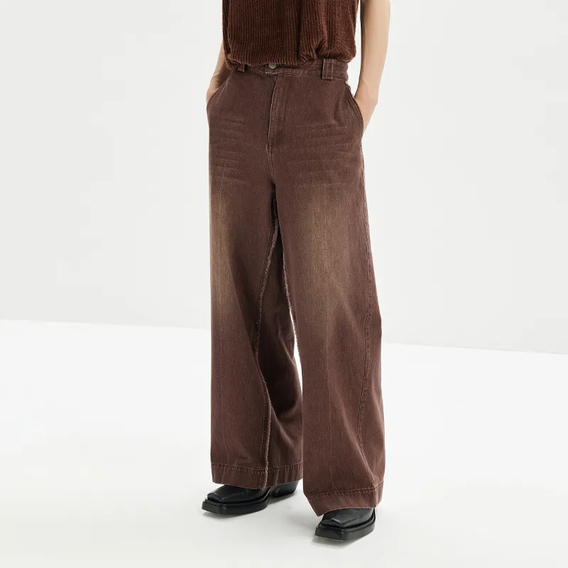 OPICLOTH Jeans Unisex Red Brown-2