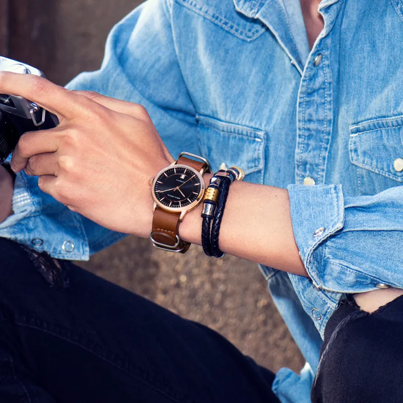 Sea Gull Business Formal Collection Automatic Mechanical Movement Genuine Leather Strap Watch Men's Watches Black Dial-6