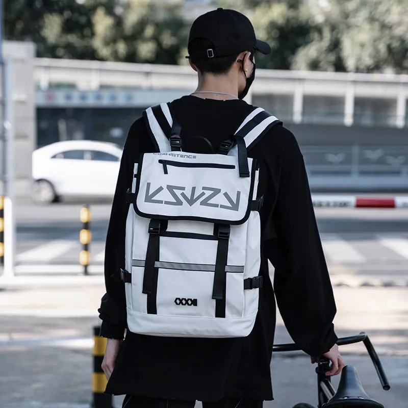 COEXISTENCE Polyester Backpack Tubas Unisex White-4