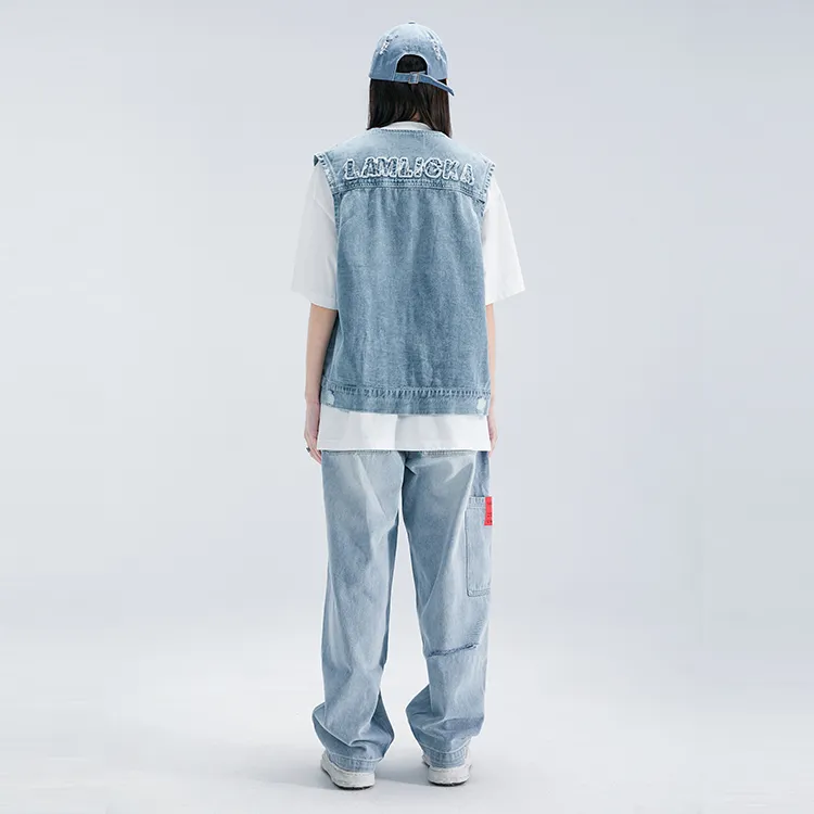 LAMLICKA Vests Unisex Blue-3