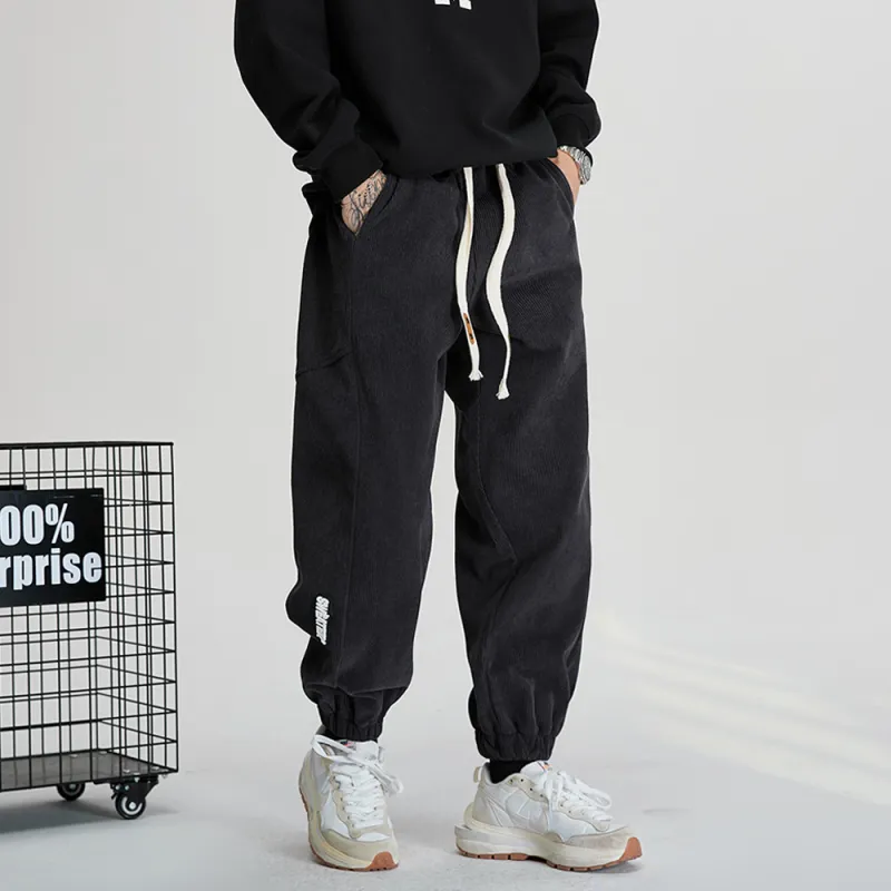 JASONWOOD Autumn And Winter Season Knitted Sports Pants Trendy Thickened Casual Pants Unisex-5