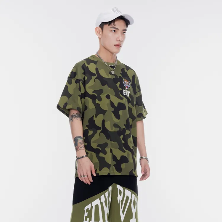 ED HARDY X T Shirts Unisex Army Green-3