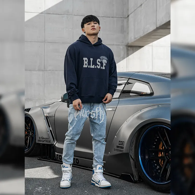 BLUESFLY Sweatshirts Men Dark Blue-4