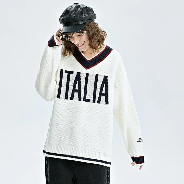 Kappa Sweater Unisex Korean White-2