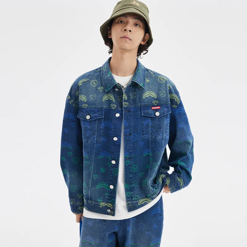 SPRAYGROUND Denim Jackets Unisex Denim Blue-3