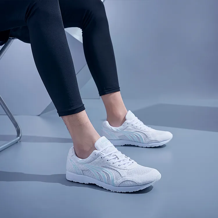 DO WIN Durable Breathable Low Top Running Shoes Unisex White-8