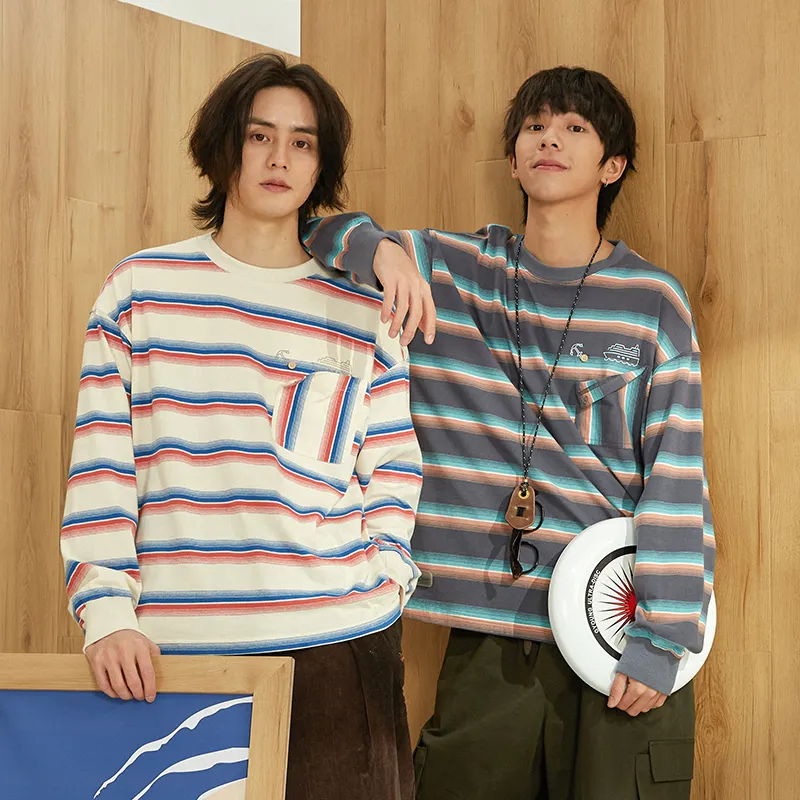 TIKIMOMOKA Straight Long Sleeved T Shirt Unisex-3
