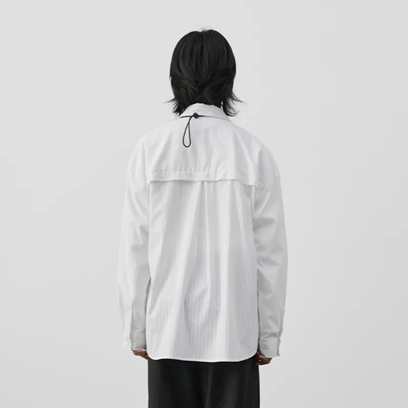 SeminP.ure Shirts Unisex White Dark Stripes-3