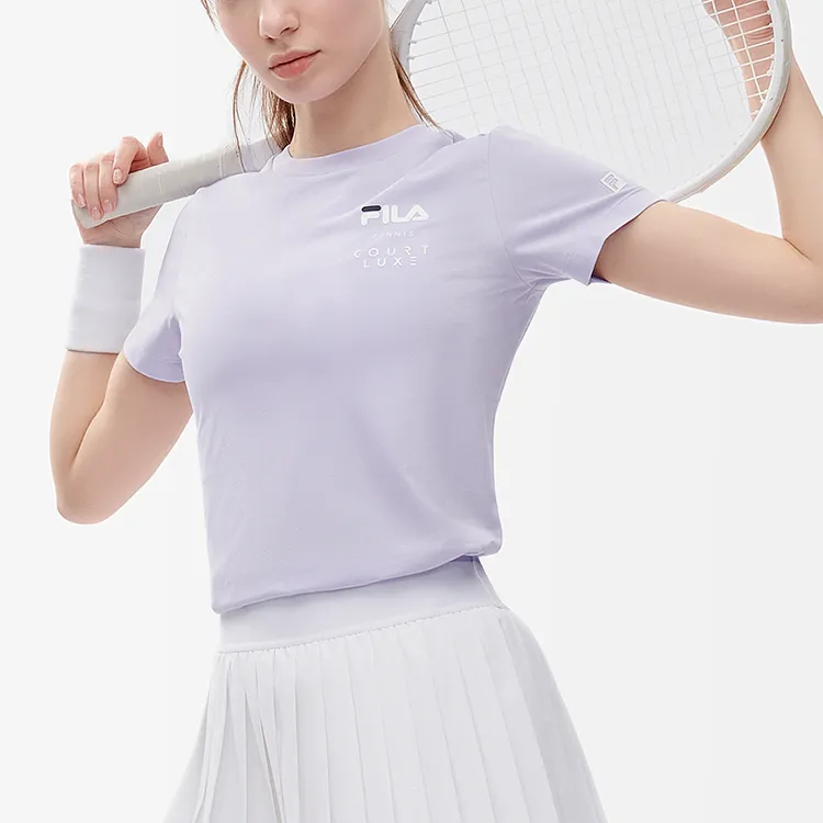 FILA Athletics T Shirt Women's Light Purple-4