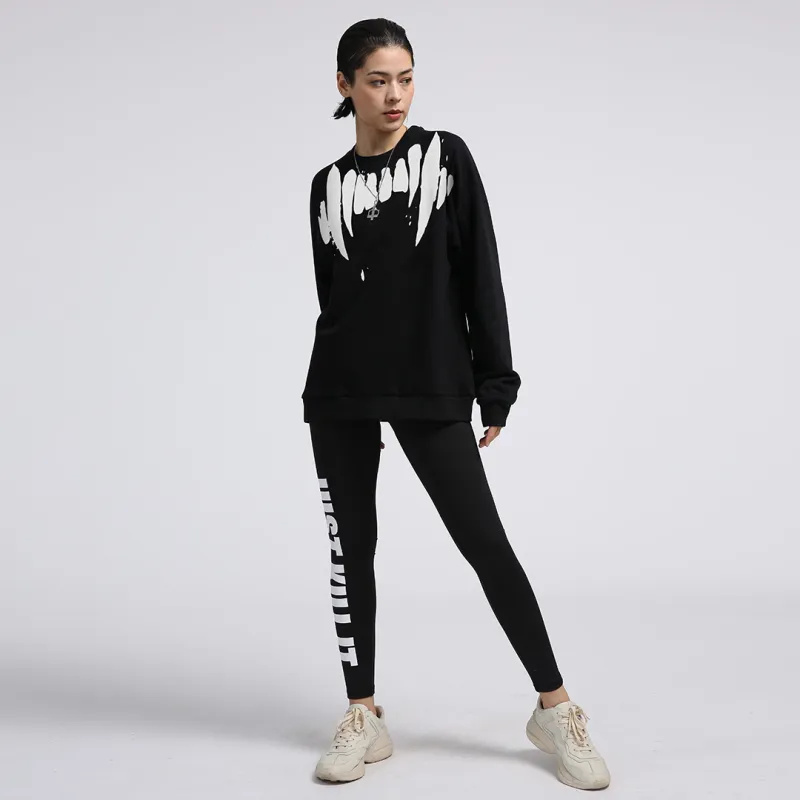 MIRACLE KILL Pullover Loose Fit Regular Sweatshirt Unisex Black-3