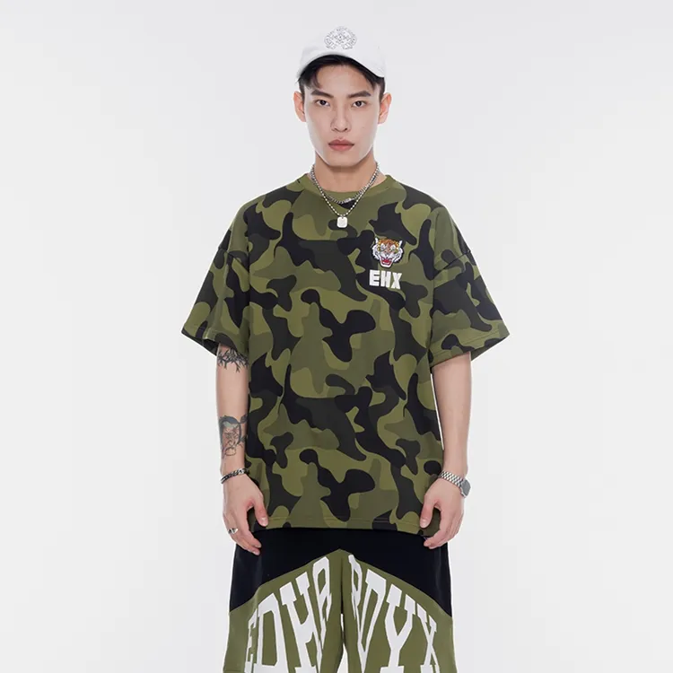 ED HARDY X T Shirts Unisex Army Green-2