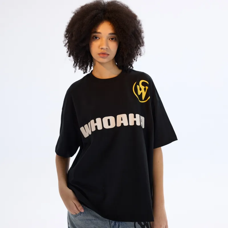 WHOA HA! Drop Shoulder Sleeve T Shirt Unisex-3