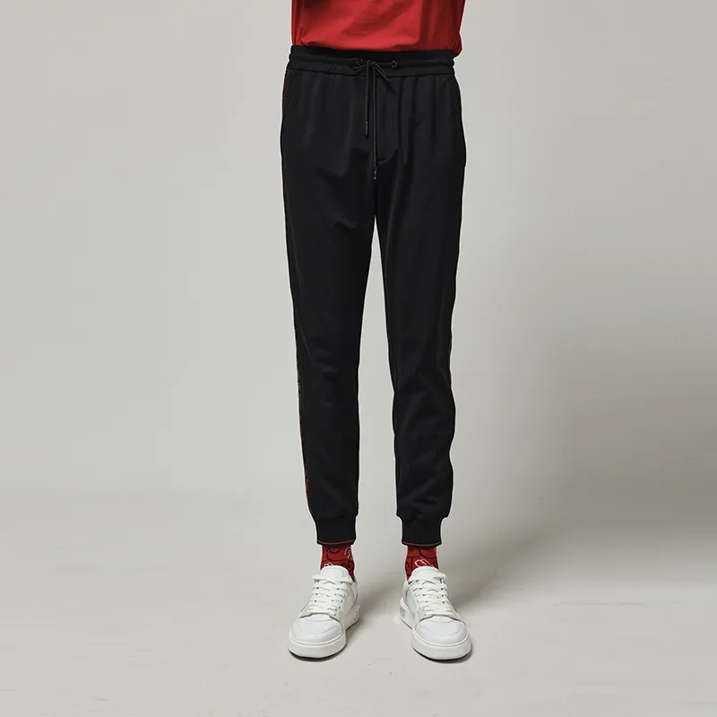 RARE Knitted Sweatpants Men Black-3