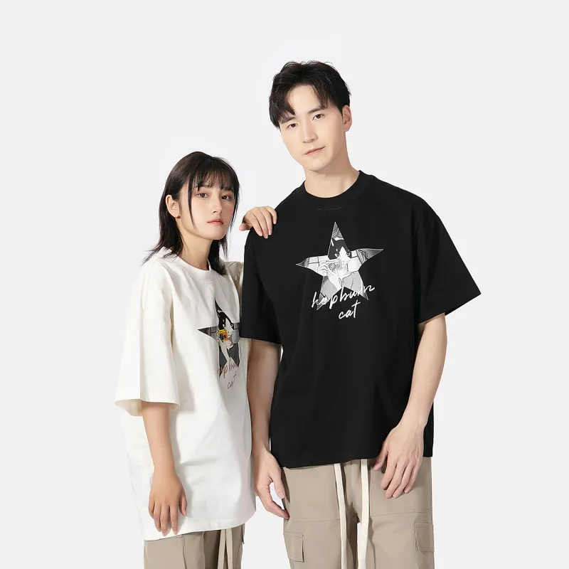 Hepburn Cat T-Shirts Unisex-2