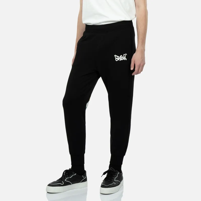 EVISU Knitted Sweatpants Men's Black-3