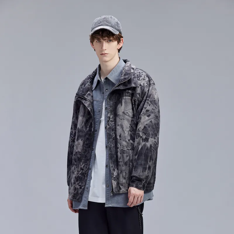Guuka Denim Jacket Men's Black Gray Color-5