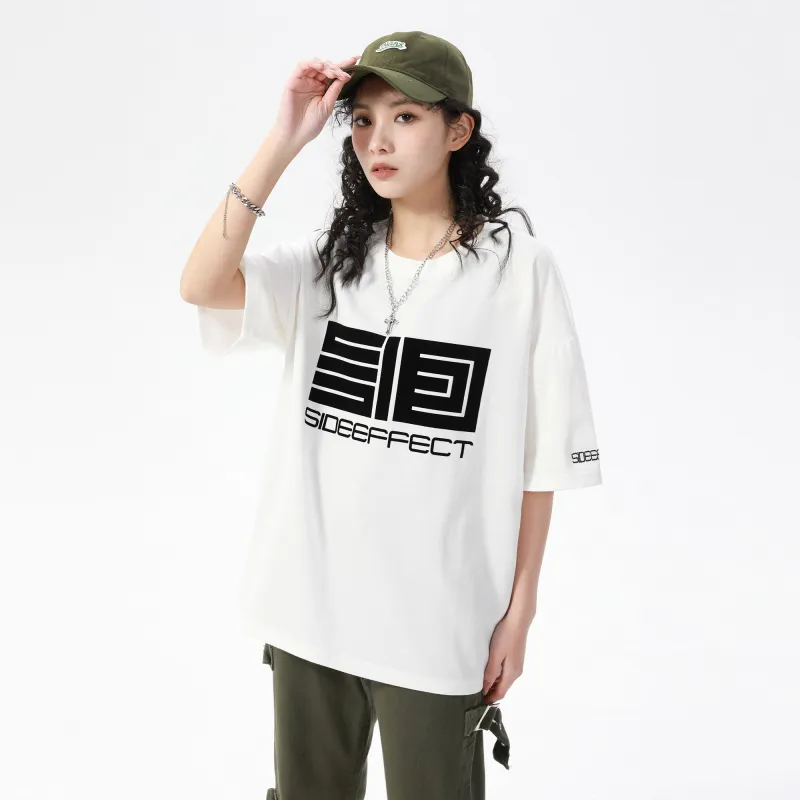 SIDEEFFECT Short Sleeved T Shirts Summer Unisex Black-10