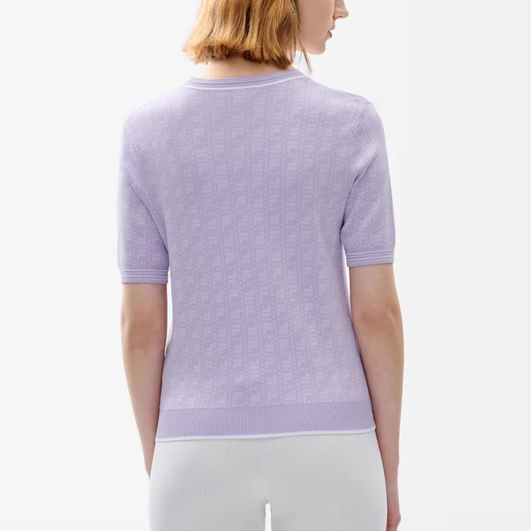 FILA T Shirt Women's Blossom Pink Purple-4