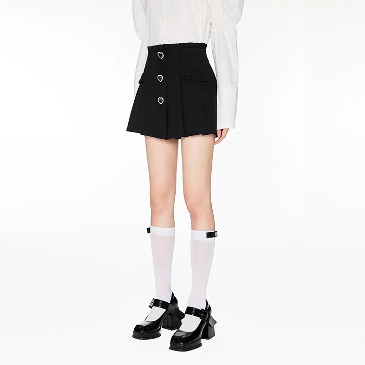 Susan Lazar X ITIB Casual Short Skirts Women's Black-3
