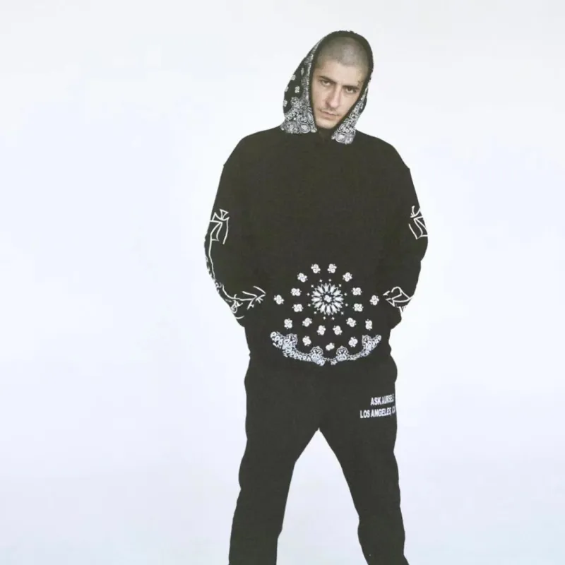 False Perception X Askyurself Sweatshirts Unisex Washed Black-2