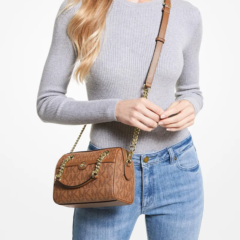 MICHAEL KORS Blaire Artificial Leather One Shoulder Handbags Mini Women's Leather Brown-6
