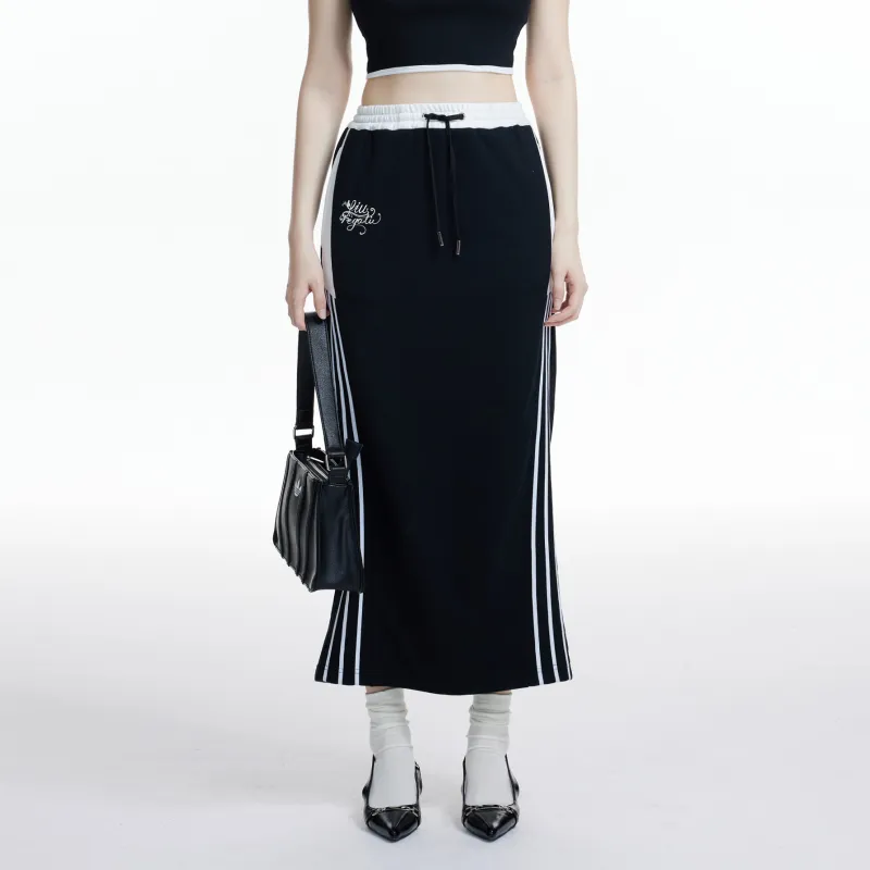 LIUREGALI Casual Long Skirts Women's Black-4