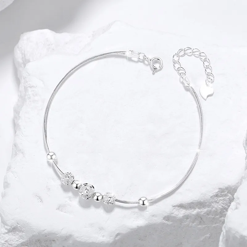 DAISY BEAUTY 999 Fine Silver Pure Silver Bracelets Women's-4