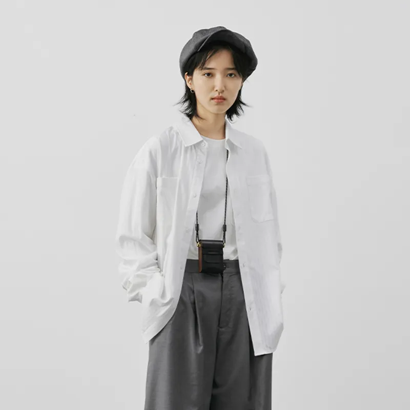 SeminP.ure Shirts Unisex White Dark Stripes-2