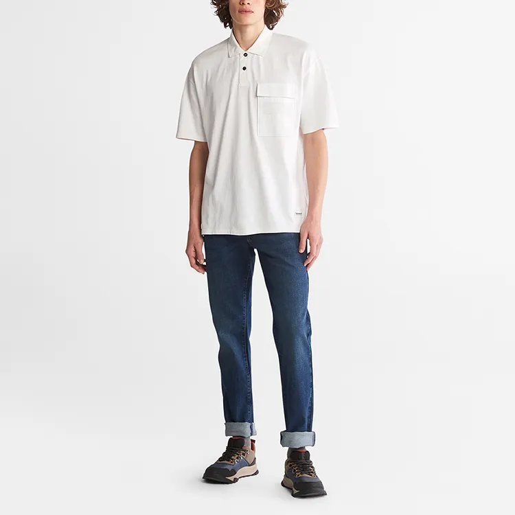 Timberland Polo Shirts Men White-2