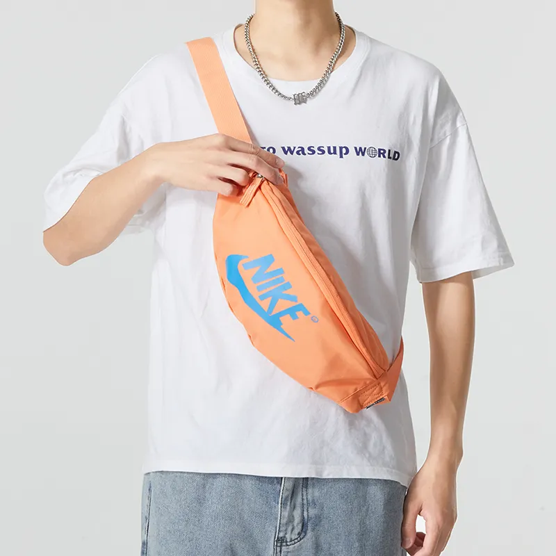 Nike Fabric One Shoulder Crossbody Fanny Pack Regular Unisex Psychedelic Orange-3
